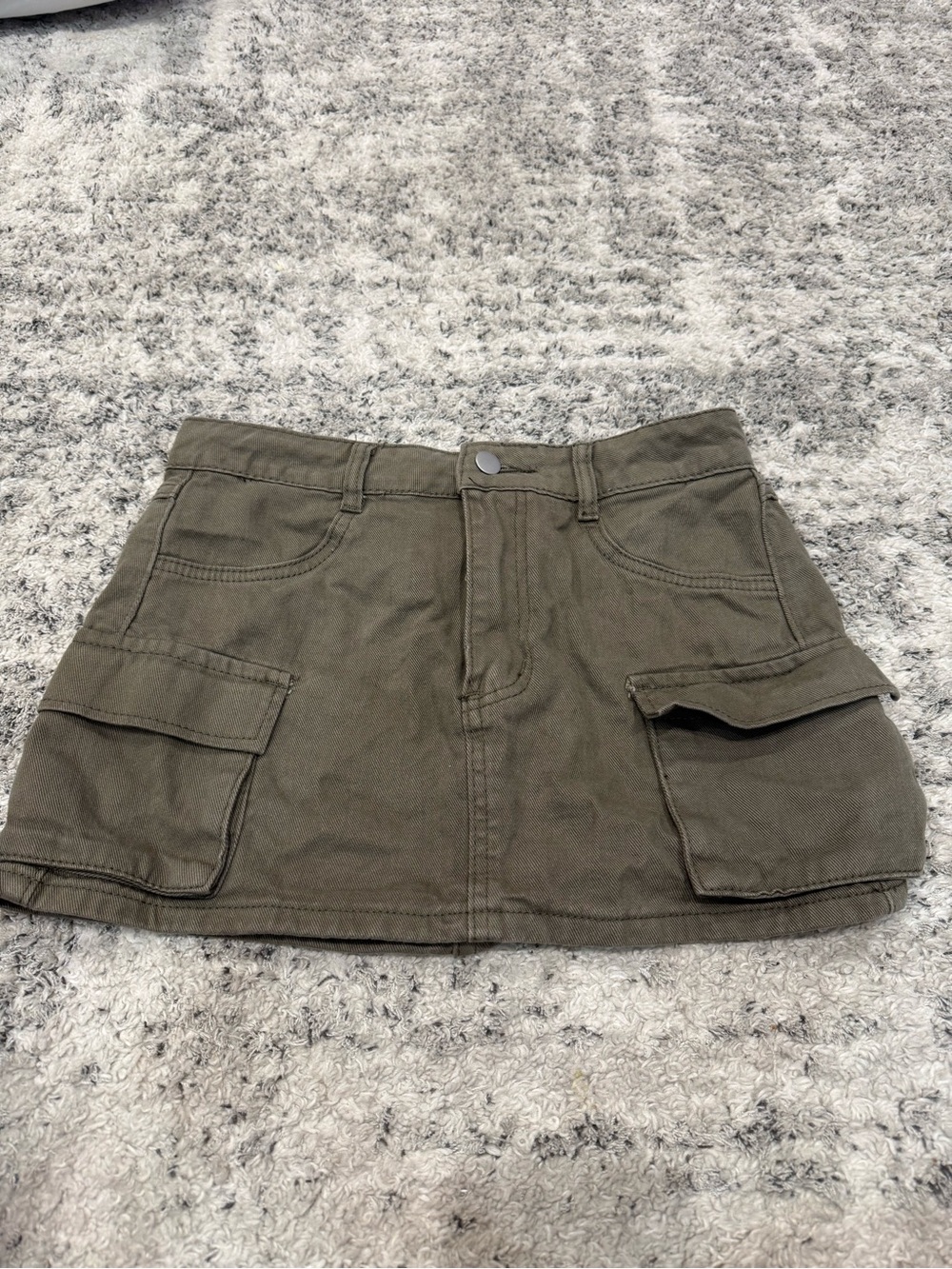 SHEIN Olive Green Cargo Pocket Mini Skirt